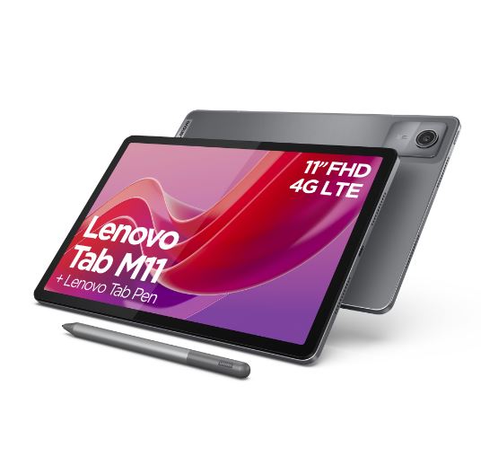 TABLET LENOVO ZADB0034SE M11 FHD 11&quot; 4+128GB WI-FI + LTE ANDROID 13 LUNA GREY PENNA INCLUSA ITALIA
