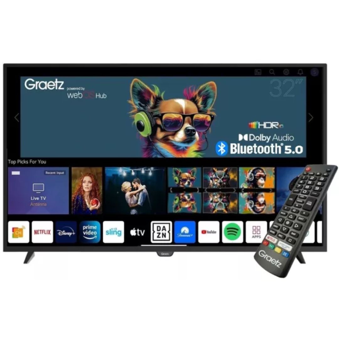 TV LED ALL STAR 43&quot; GRAETZ GR43Z1470 FULL HD SMART TV WEBOS ITALIA BLACK