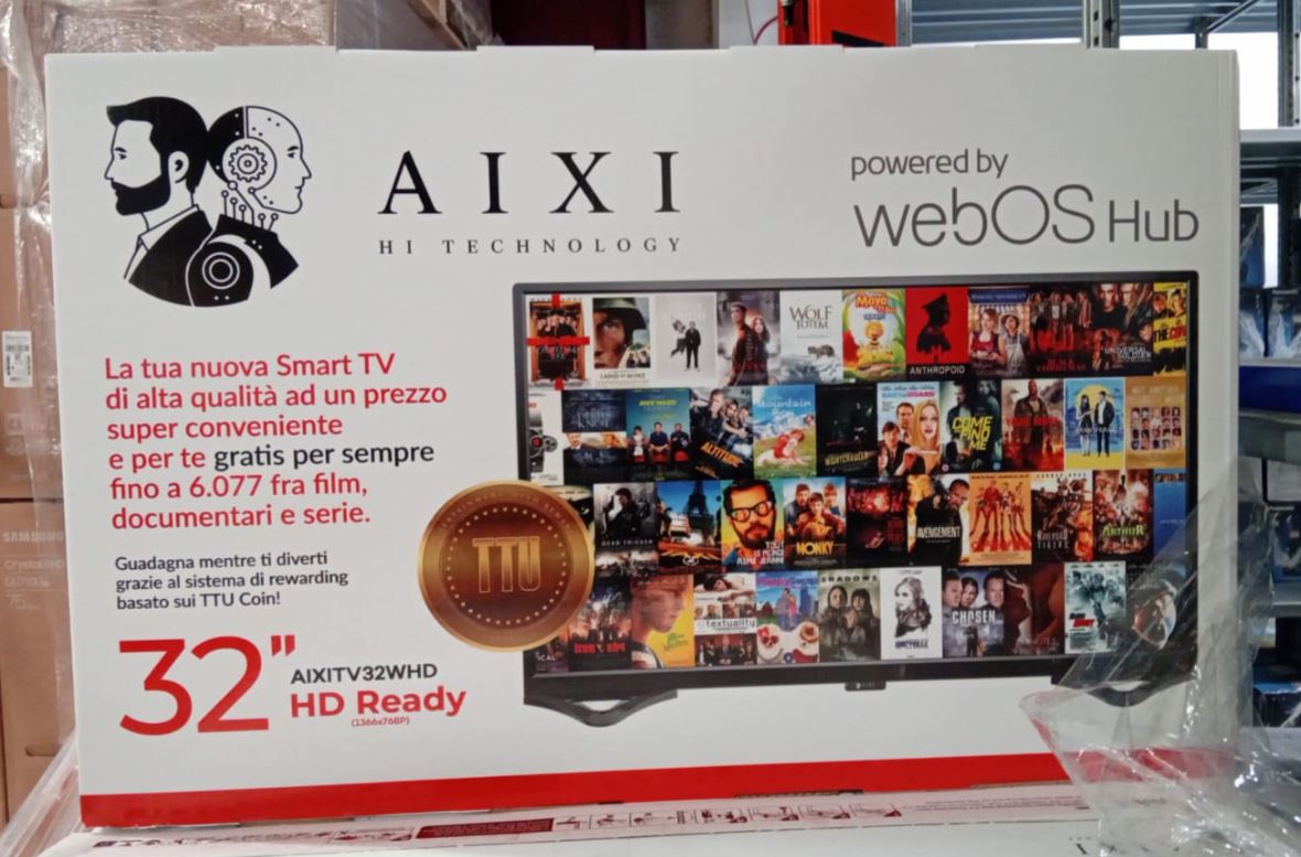 TV LED 32&quot; AIXI AIXITV32WHD SMART TV WEBOS ITALIA BLACK