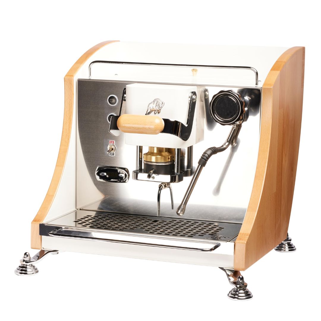 MACCHINA DA CAFFE' FABER AGENTA TELAIO BIANCO PRESSACIALDA IN OTTONE AGEB20
